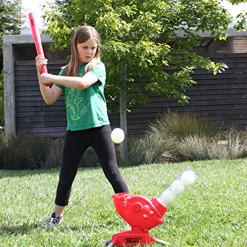 Diggin Lazer Pitch Radio Control Baseball Pitching Machine Kids Batting Practice
