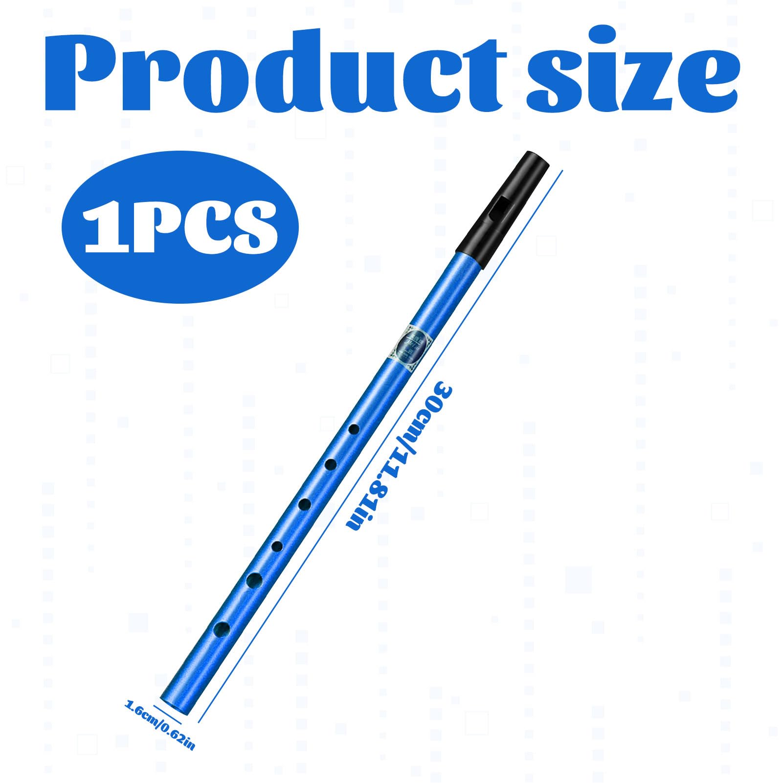 Alloy Tin Whistle D Major, Dark Blue Penny Whistles,Six Hole, Easy to Play, Traditional Music - Image 2
