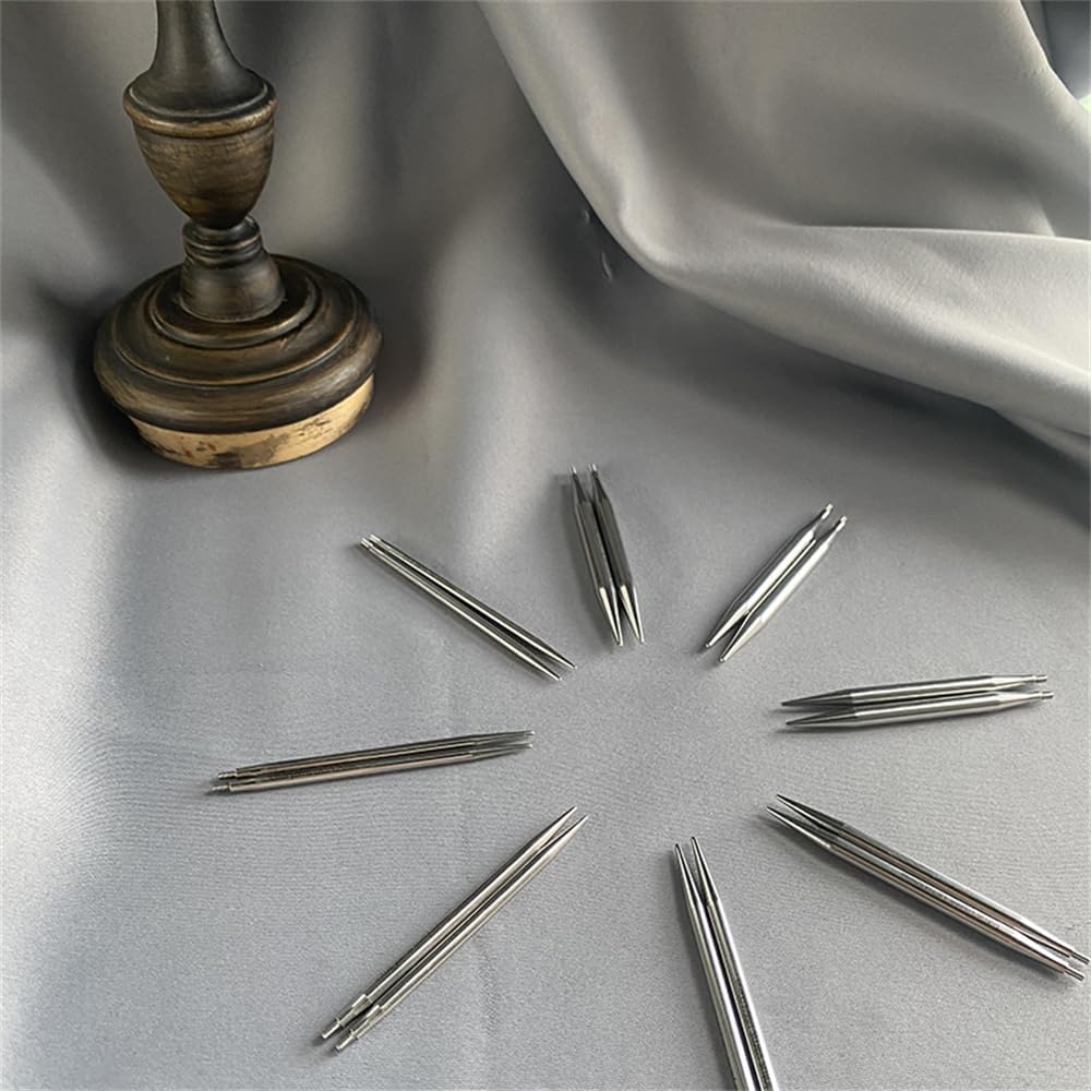 Lotus Yarns Interchangeable Circular Needle Tips, 3.5" (7cm) Shiny Stainless Steel Knitting Needles, Smooth & Lightweight for Beginners, Hand Knitting Sleeves, Hat (Silver, US 2 (2.75mm))
