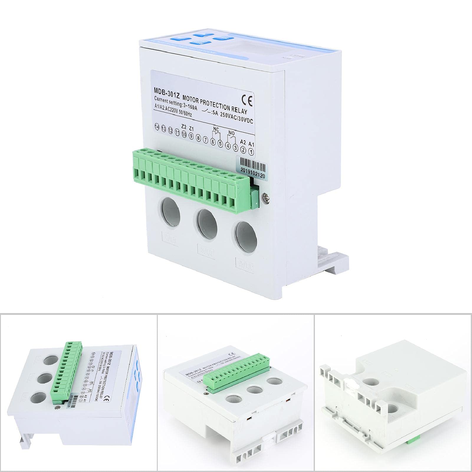 Ac 220 V 3-160A Zabezpieczenie Silnika Elektrycznego, 3-Fazowy Cyfrowy Przekaźnik Zabezpieczający Silnik Lcd Do Zabezpieczenia Przed Utratą Fazy Nadprądowej, Przeciążeniowej I Niedociążonej