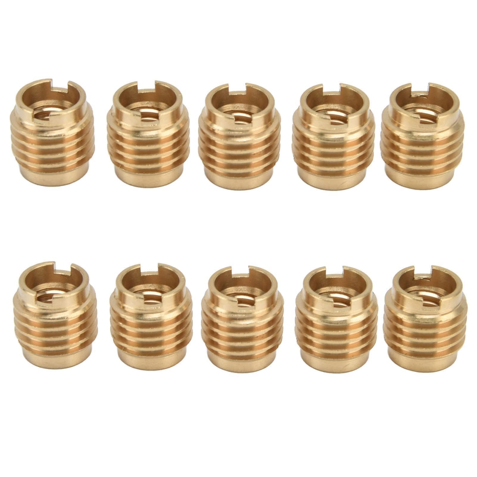 Brass Threaded Inserts - 10 Pack for Beer Taps -9