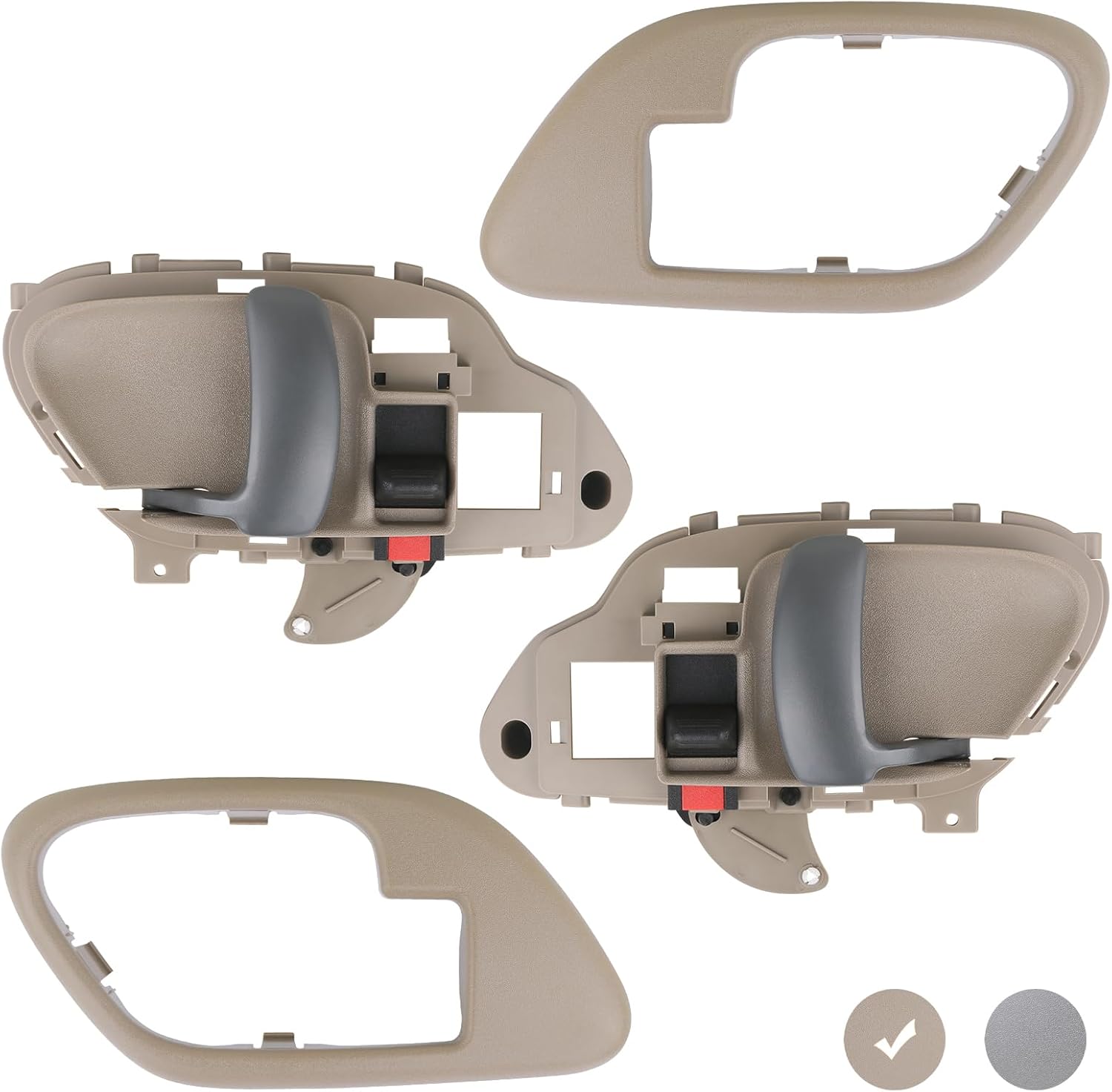 APPERFiT Tan Interior Door Handle & Bezel Kit for 1995-2002 Chevy GMC C/K1500-3500 Trucks Tahoe Suburban Yukon OEM 15708051