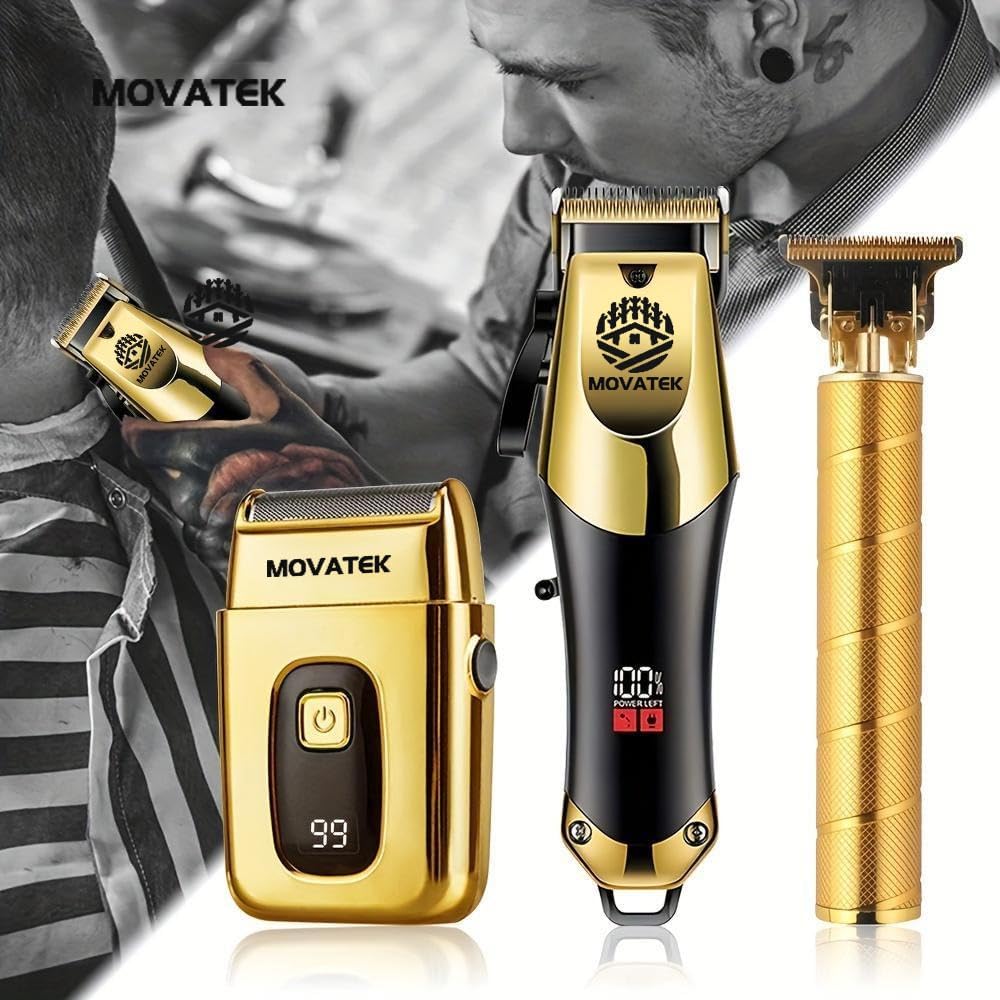 Hair Clippers for Men, Hair Clipper Trimmer with LED Display, Cordless Hair Clipper Shaver Beard Trimmer, Hair Cutting Set, Holiday Gift for Father's Day