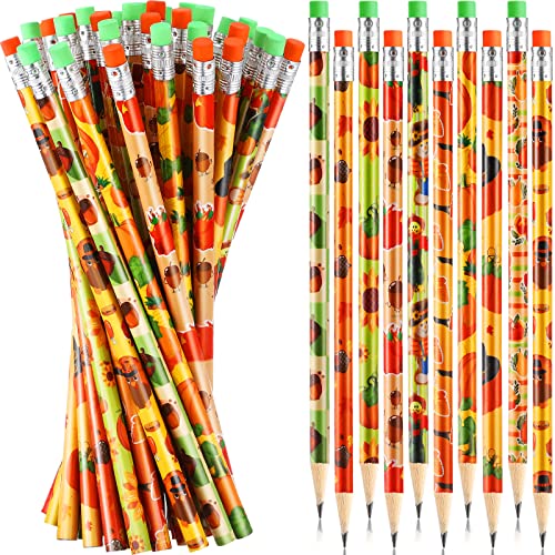 Crtiin 50 Pcs Lápices de Colores Temática Otoño miniatura 1