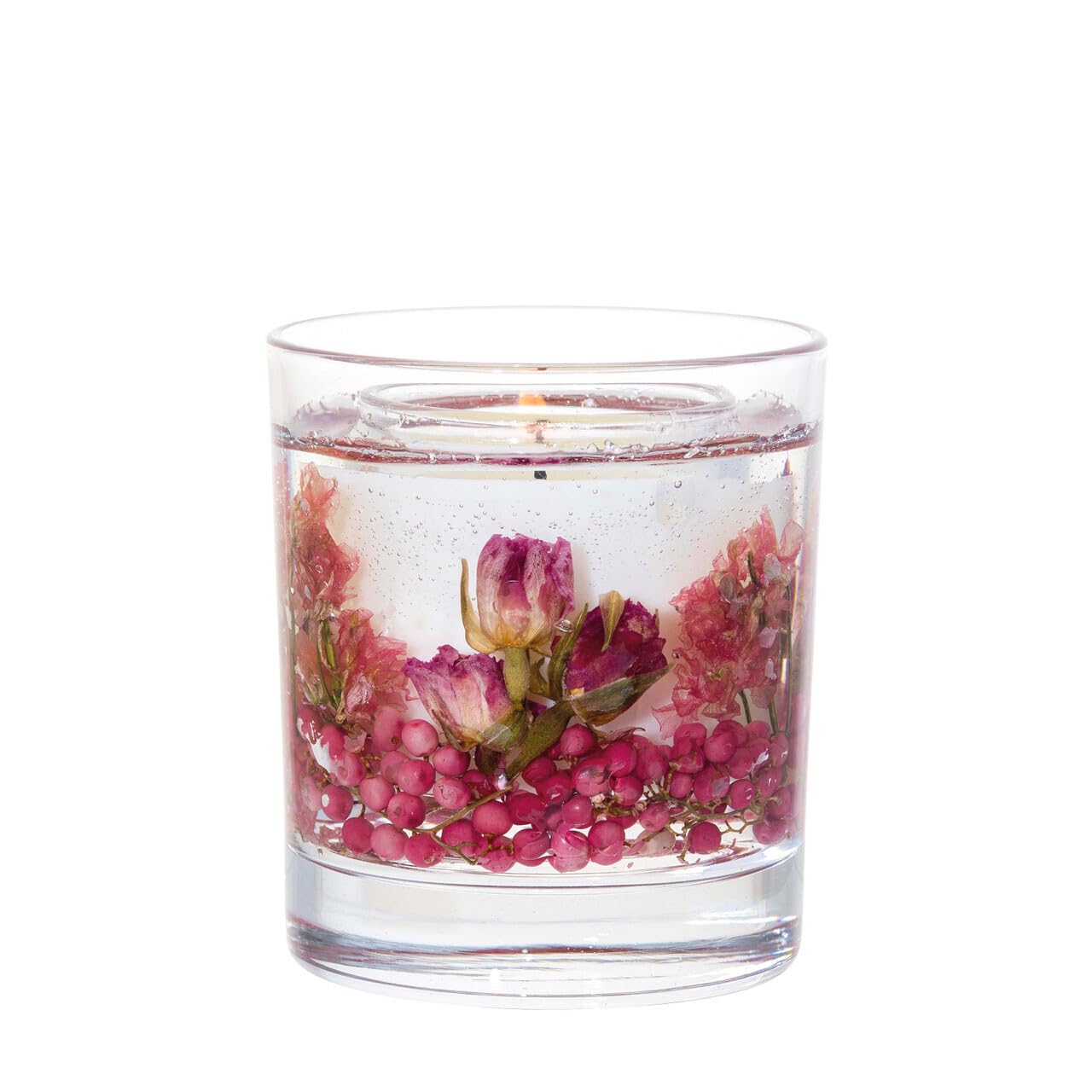 Stoneglow Elements Collection - Light - Blush Rose & Peony 60 Grams Scented Botanical Soy Wax Gel Candle - Pink