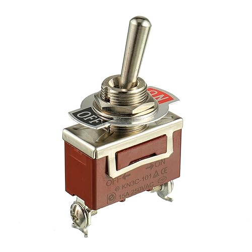 Miniatura 3 de BOJACK Interruptor de palanca marino impermeable 12 V DC 30 A 2 pines SPST con tapa impermeable para coche, camión, barco (paquete de 2 unidades)