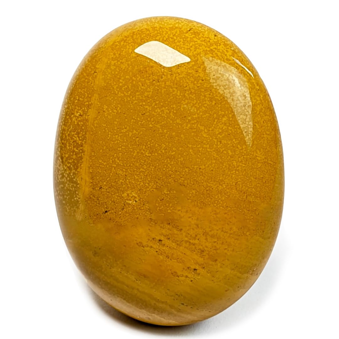Diaspro Giallo Pietra naturale del Madagascar, Ciottolo di Protezione e Dinamismo, 100% Artigianale e Fatto a Mano, Diaspro etico di alta qualità per Litoterapia, Benessere, Meditazione, Yoga