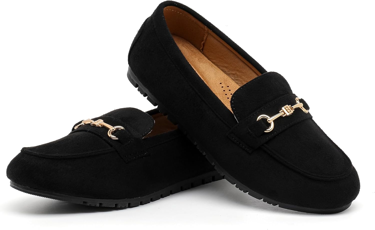 Women's Wide Loafers Casual Slip on Flat Shoes Women's Comfort Penny Loafers with Arch Support Women Dressy Moccasins - Image 4