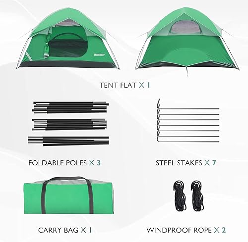 Miniatura 7 de Tienda de campaña impermeable para 234 personas para camping, ligera y fácil de instalar, tienda de campaña para senderismo al aire libre, tienda de