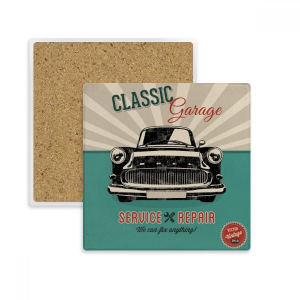 Coaster pierre absorbante motif réparation de voiture pour mug et verre