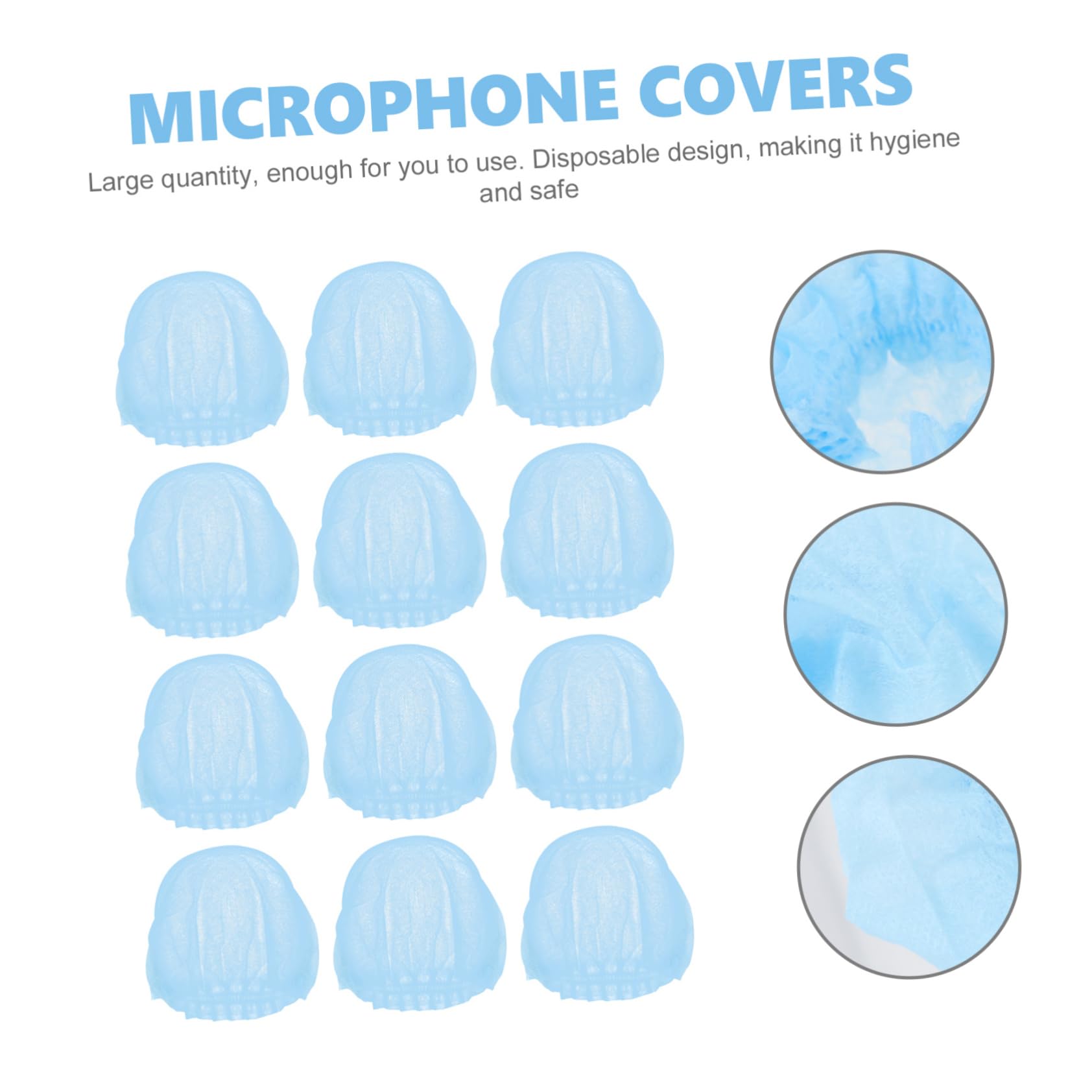 CIMAXIC 200Pcs Non Woven Microphone Covers Disposable Mic Protectors for Recording Studios Meetings and Stages Safe and Easy to Use Windproof Mic Covers