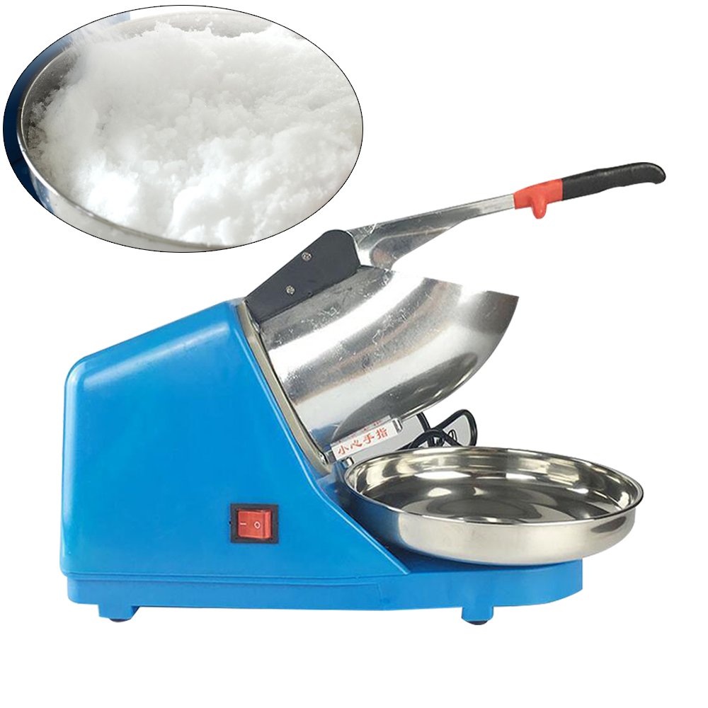 Machine à glace électrique, 220 V, 380 W, broyeur à glace, en acier inoxydable, pour restaurants, bars, fêtes, bleu