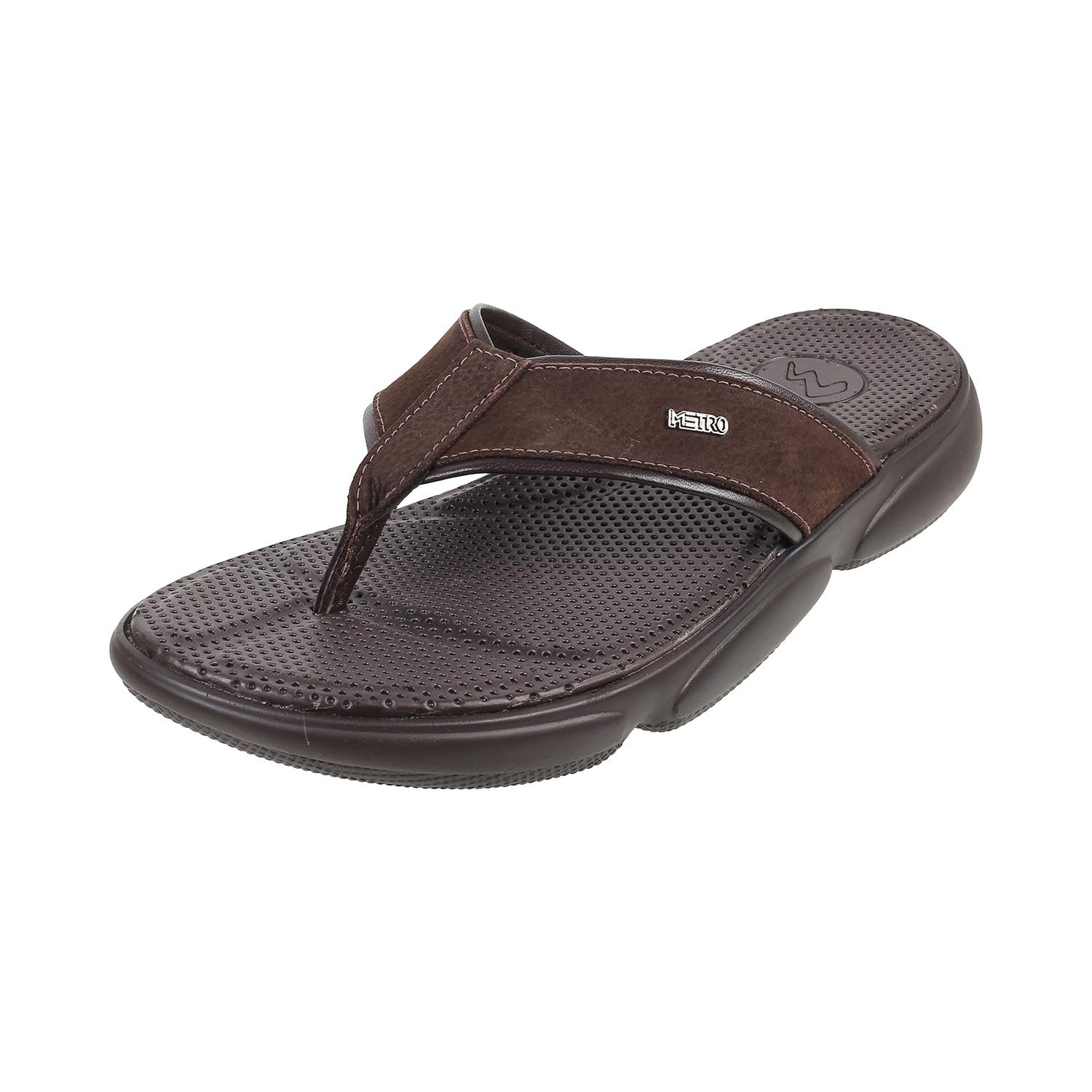 Metro Men Brown Comfort Thong Synthetic Leather Chappal UK/8 EU/42 (16-797) (B0CKXY94XX) Amazon Price History, Amazon Price Tracker