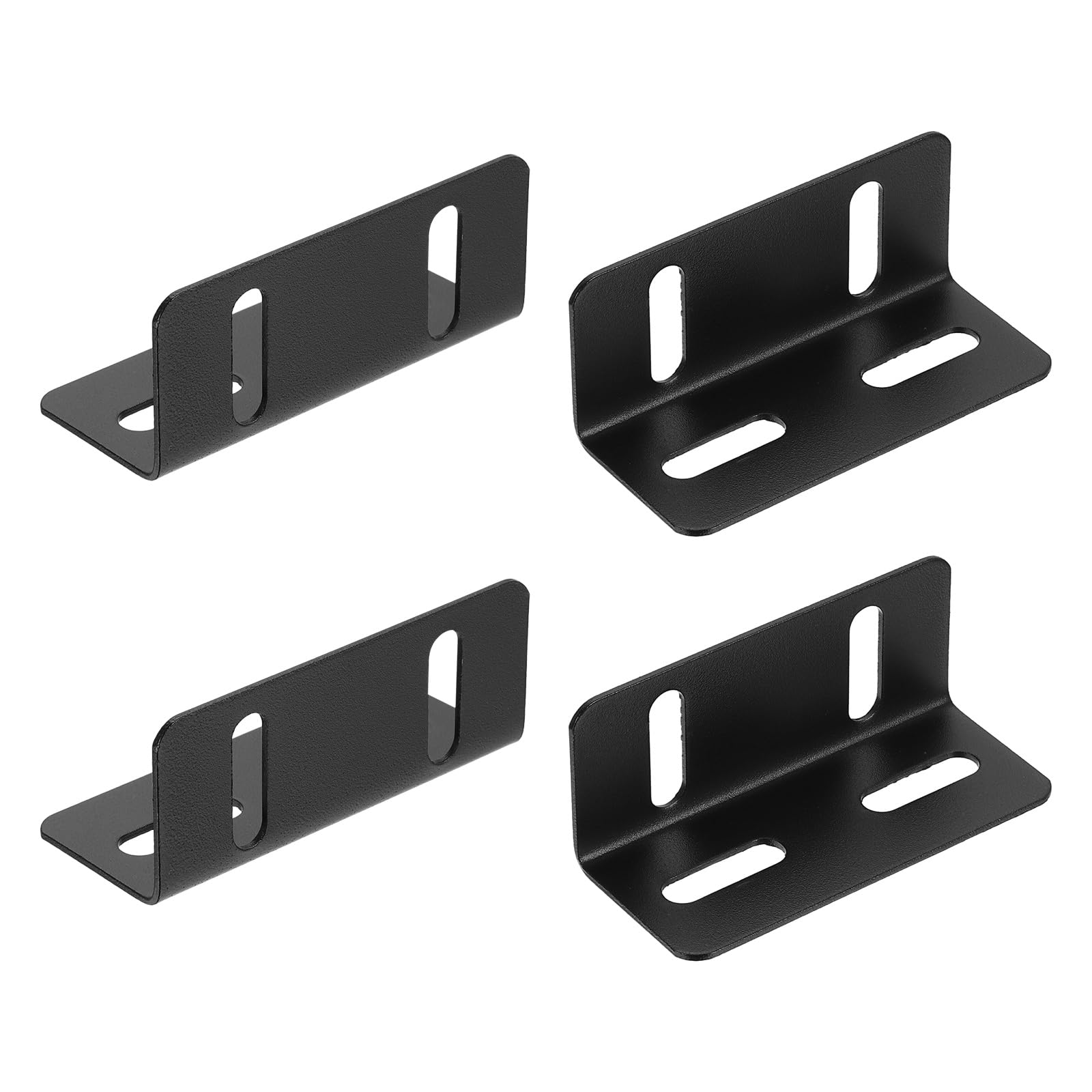 sourcing map 4pcs Adjustable Angle Brackets with 2 Long Slots,42x42x99mm