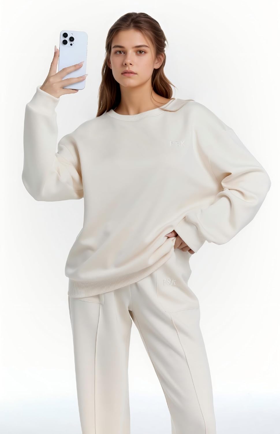 Women's 2-Piece Tracksuit Set, Lounge Hoodie & Pants Outfit, Plus Size Sweatsuit for Fall Fashion & Airport Travel