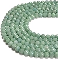 Vista 25 de Cuentas redondas sueltas de ónix negro liso de 6mm (15/64 pulgadas), cuentas naturales de gematone para joyería y manualidades, 1 cadena de 15