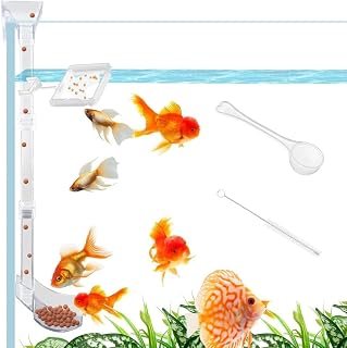 VAYINATO® (601) 2 in 1 Acrylic Floating & Sinking Fish Food Feeder for Aquarium Fish|Adjustable Height|Feeding Spoon with ... Price In India