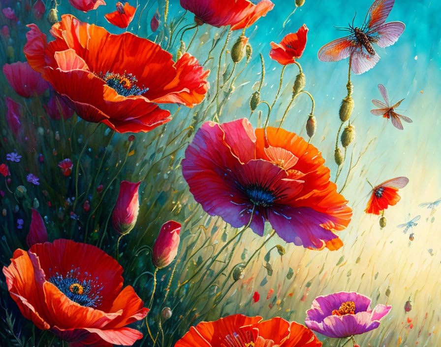 Art mural fleurs en couleur pour raviver un mur blanc toile 58 x 90 cm