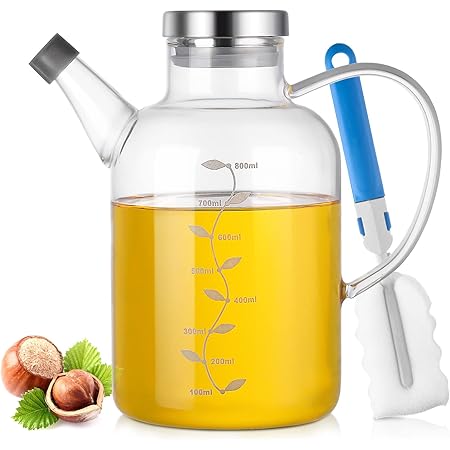 Amazon.com: Large Glass Cooking Oil Bottles - ZDZDZ 1200ML/40 Ounce Oil ...