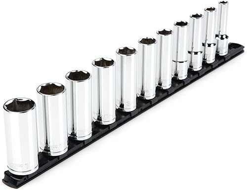 TEKTON - Juego de dados de 1/2 pulgada con engrane de 6 puntos, 10 piezas (15/16-1-1/2”), SHD92109