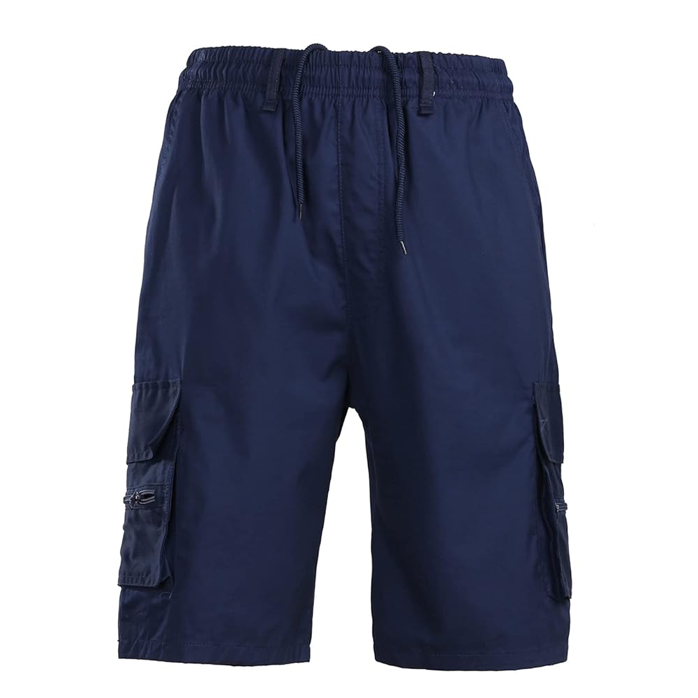 QWENTMTNTY Mens Straight Leg Cargo Shorts Relaxed Fit
