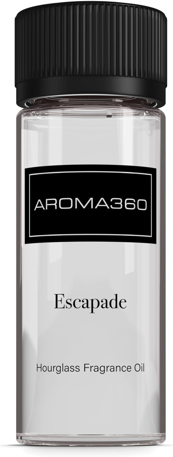 Aroma360 Hourglass Diffuser Oil - Aromatherapy Fragrance Oil for Office & Bedroom Scents - Scent Diffuser Inspired by The Ritz Carlton - Ocean, Amber & Jasmine - Escapade, 1.7 fl oz