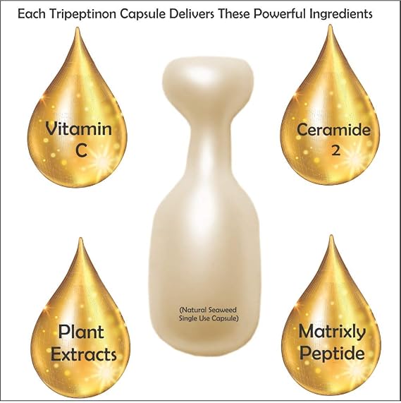AminoGenesis Tripeptinon Cermide Age Defying, Lifting and Firming Renewal Serum for Restoring Youth, 40 Capsules