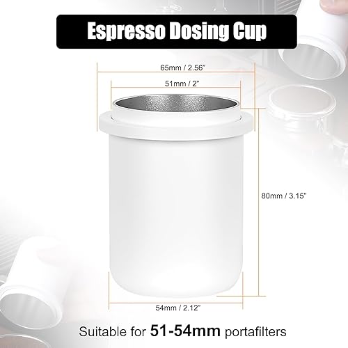 Miniatura 2 de IKAPE Taza dosificadora de espresso de 2.283 in, compatible con todos los portafiltros de 2.283 in, accesorio de café expreso, hecho de aluminio