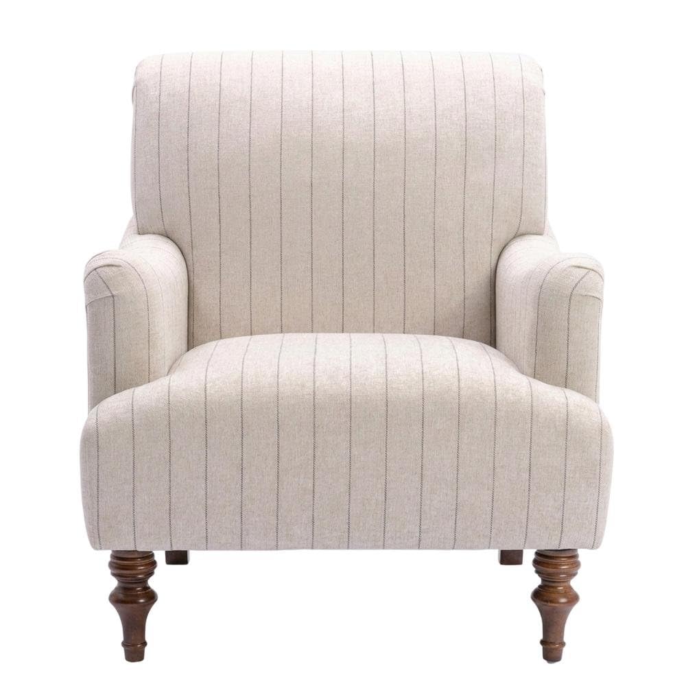Brown Armchair with Hardwood Frame by Furnifact – 100% polyester, Hardwood and plywood frame construction, Brown