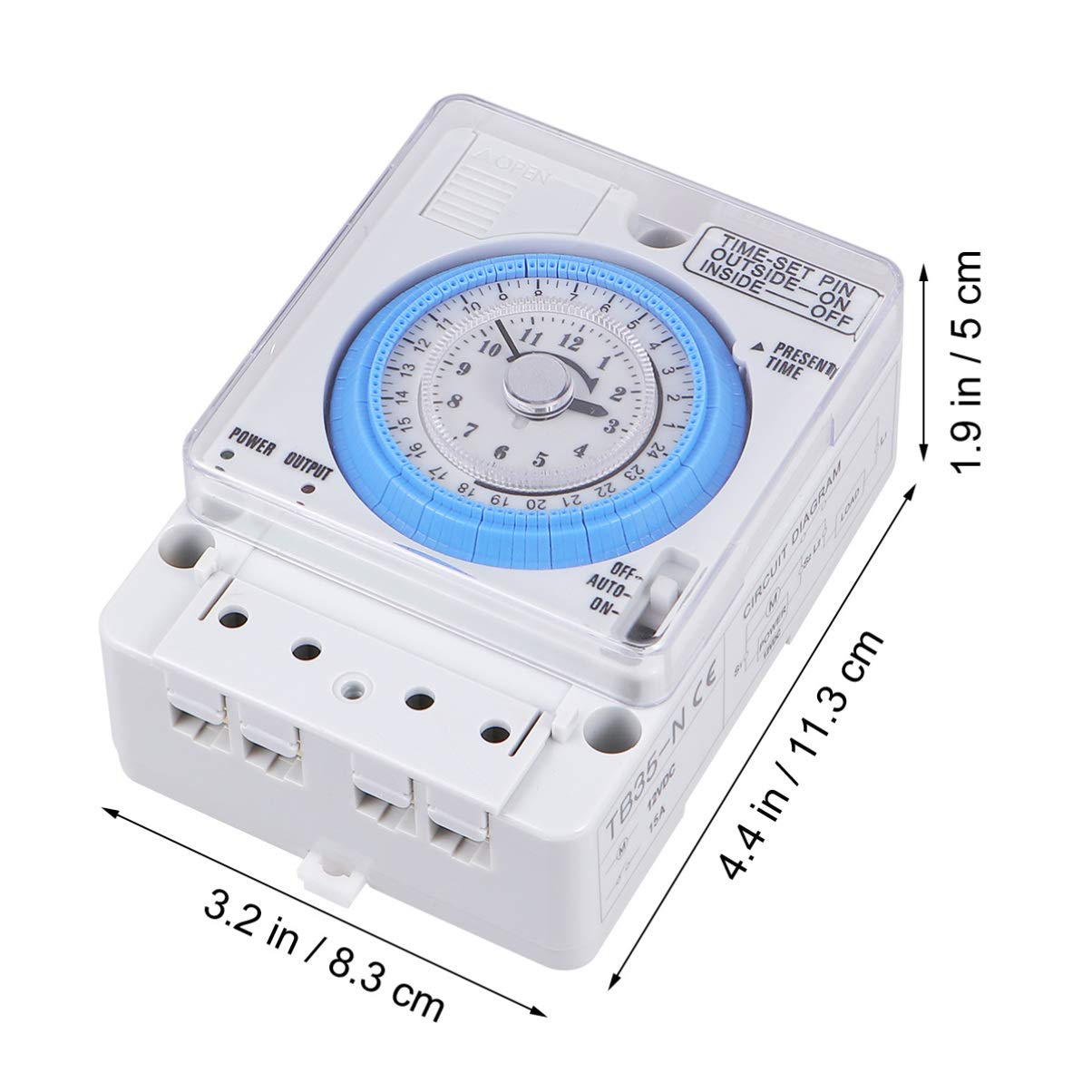INOOMP Temporizador Mecánico de Cocina Blanco Diseño Simple, Material Pc, Precisión en Control Preparar Pancakes y Pasteles, Voltaje 110-230vac