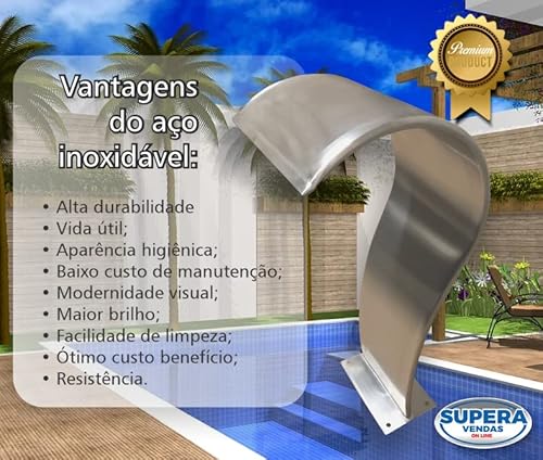 CASCATA NAJA AÇO INOX PISCINA