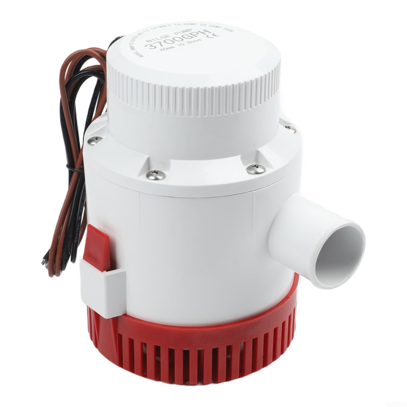 Pompa di Sentina 3700GPH 12V/24V DC per Barche | Flusso 3700GPH, voltaggio 12V/24V, rimozione acqua rapida, ideale per sentine grandi(G3700-80-24(24V))