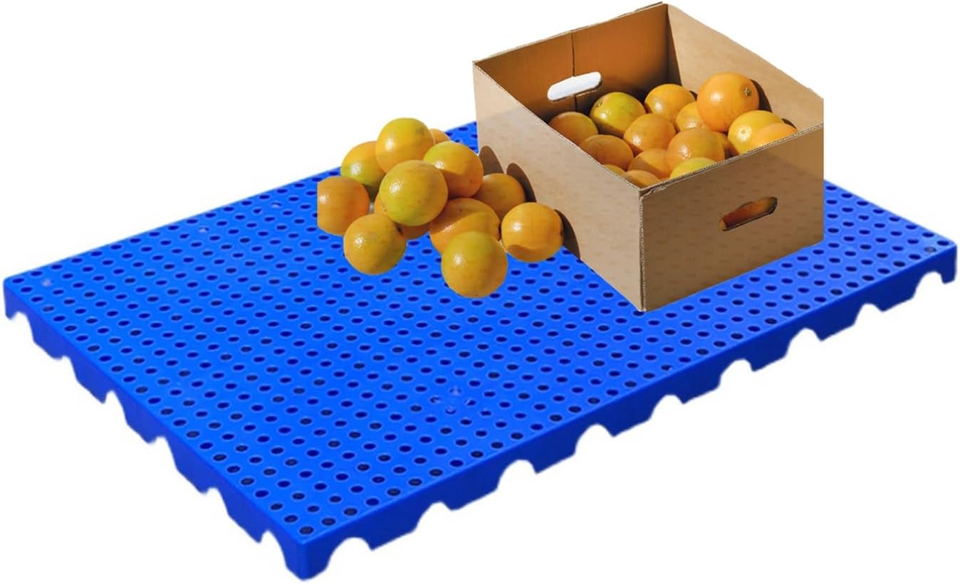 Lightweight Plastic Pallets, Safety Storage Grid Pads, Sturdy Supermarket Shelf, Combination Plastic Grid Pad for Supermarket Kitchen(Blue-1 Pack,60x40x3cm)