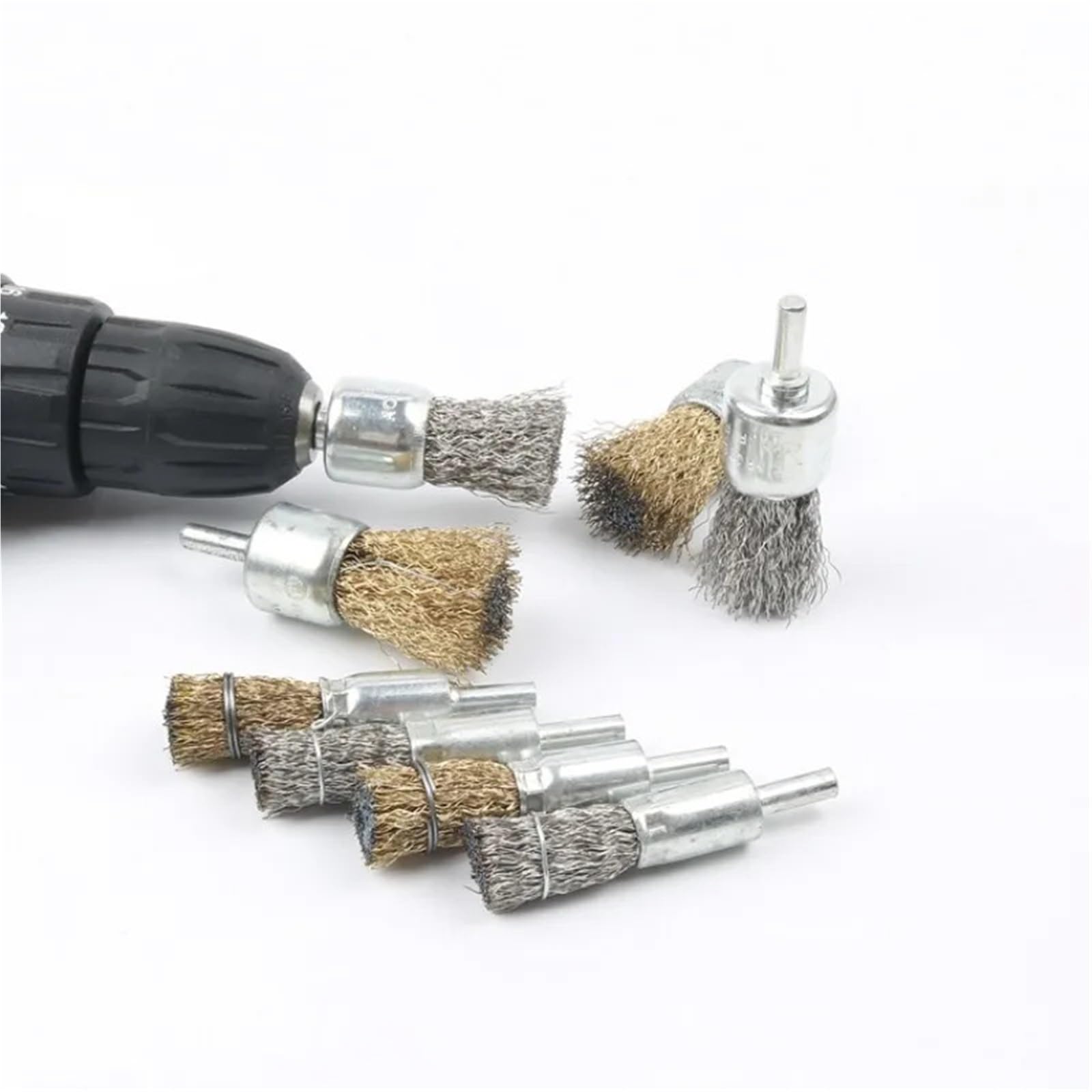 Cepillos de rueda cepillo alambre acero inoxidable, herramienta pulido 10 ~ 100mm diámetro vástago 6mm for accesorios Adecuado para lijar y limpiar