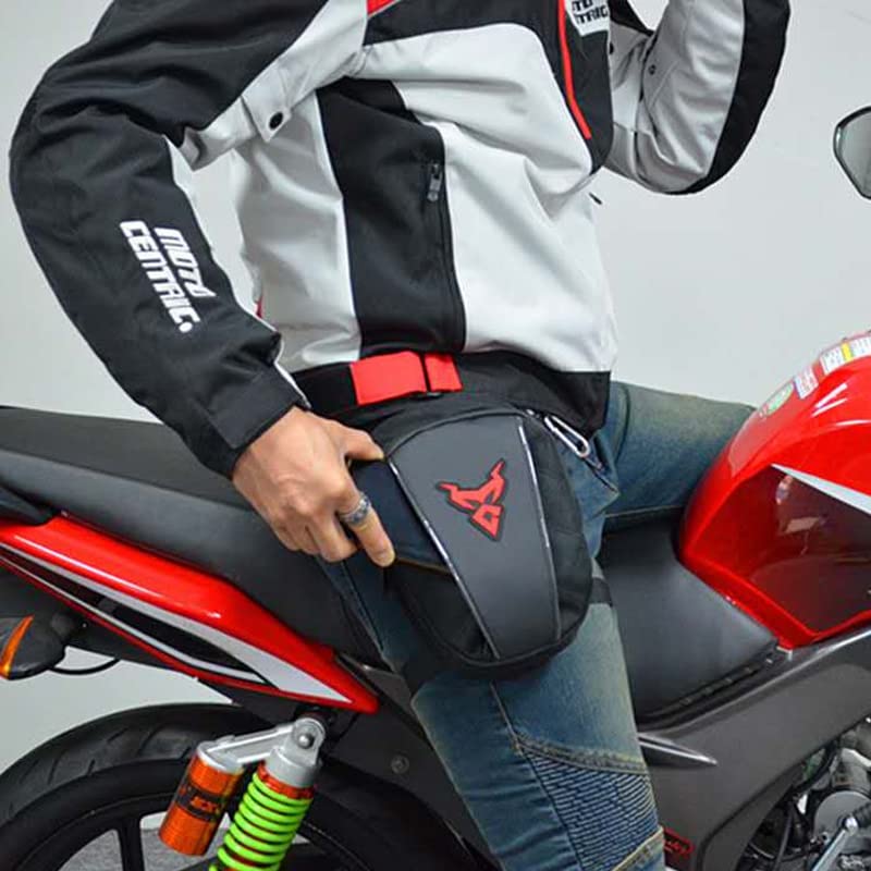 Beintasche Herren Motorradtropfen Taille Bein Bag Oberschenkel Gürtel Hüfte Bum wasserdichte Motorrad Reise Fanny Pack Taschen Motorrad Beintasche(Green Remark)
