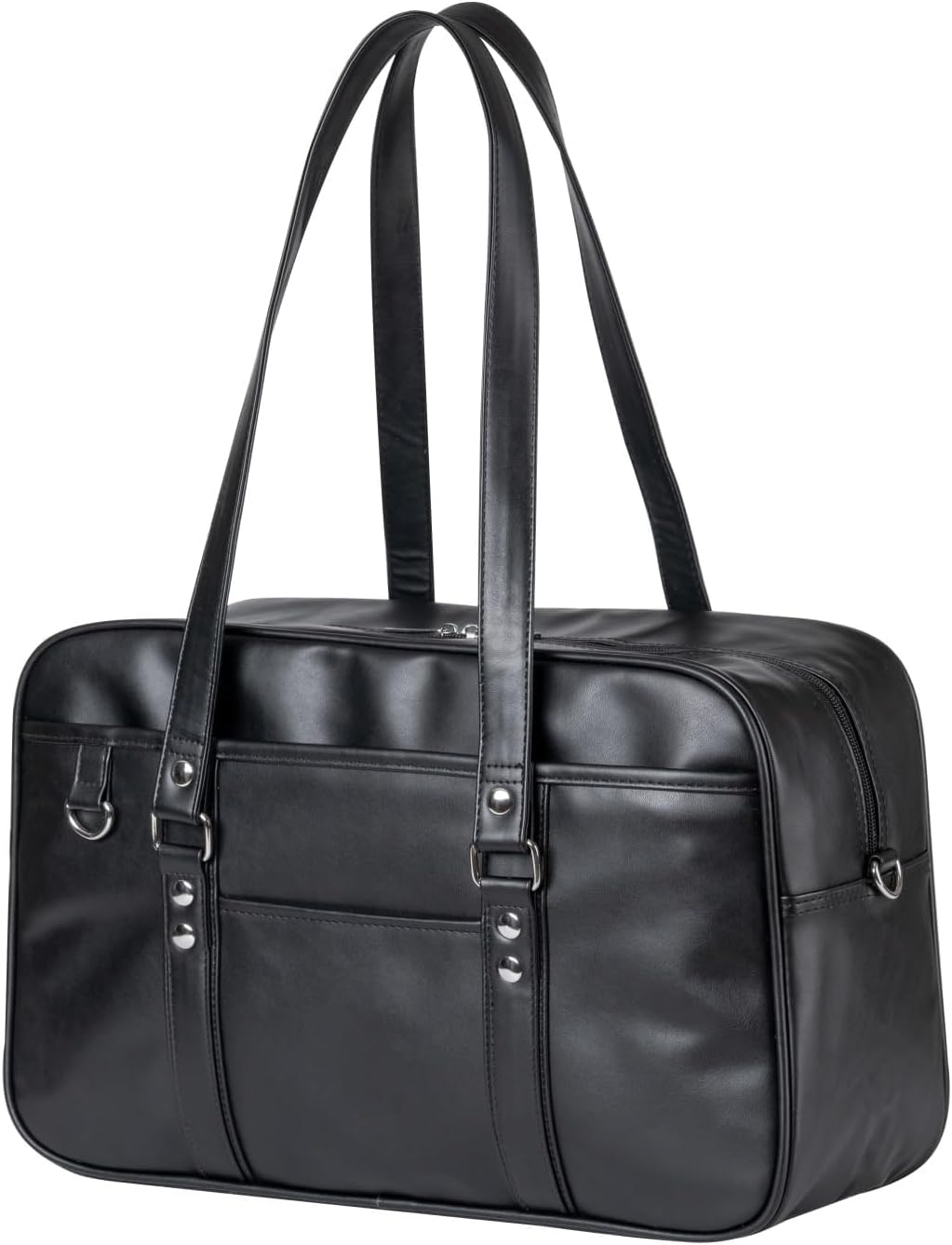 [Osteenii] スクールバッグ 合皮 スクバ 女子 高校生 学生 JK 制服 鞄 PU 大容量 茶色 黒 通学