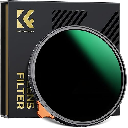 K&F CONCEPT 55mm Variable ND Lens Filter ND3-ND1000 (1.5-10 Stops) Putter Adjustable HD Neutral Density Filter with 28 Multi-Layer Coatings for Camera Lens (Nano-X Series) - 55mm