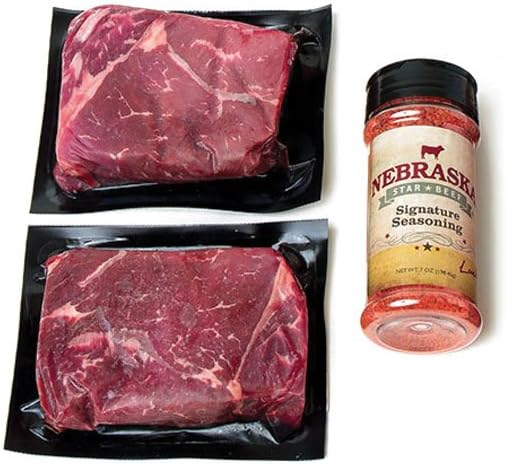 Nebraska Star Beef Aged Angus Top Sirloin, All Natural Hand Cut and Trimmed with Signature Seasoning, Gourmet Steak Gifts Delivered to Your Door, Premium Value, 3 Piece Set, 25oz