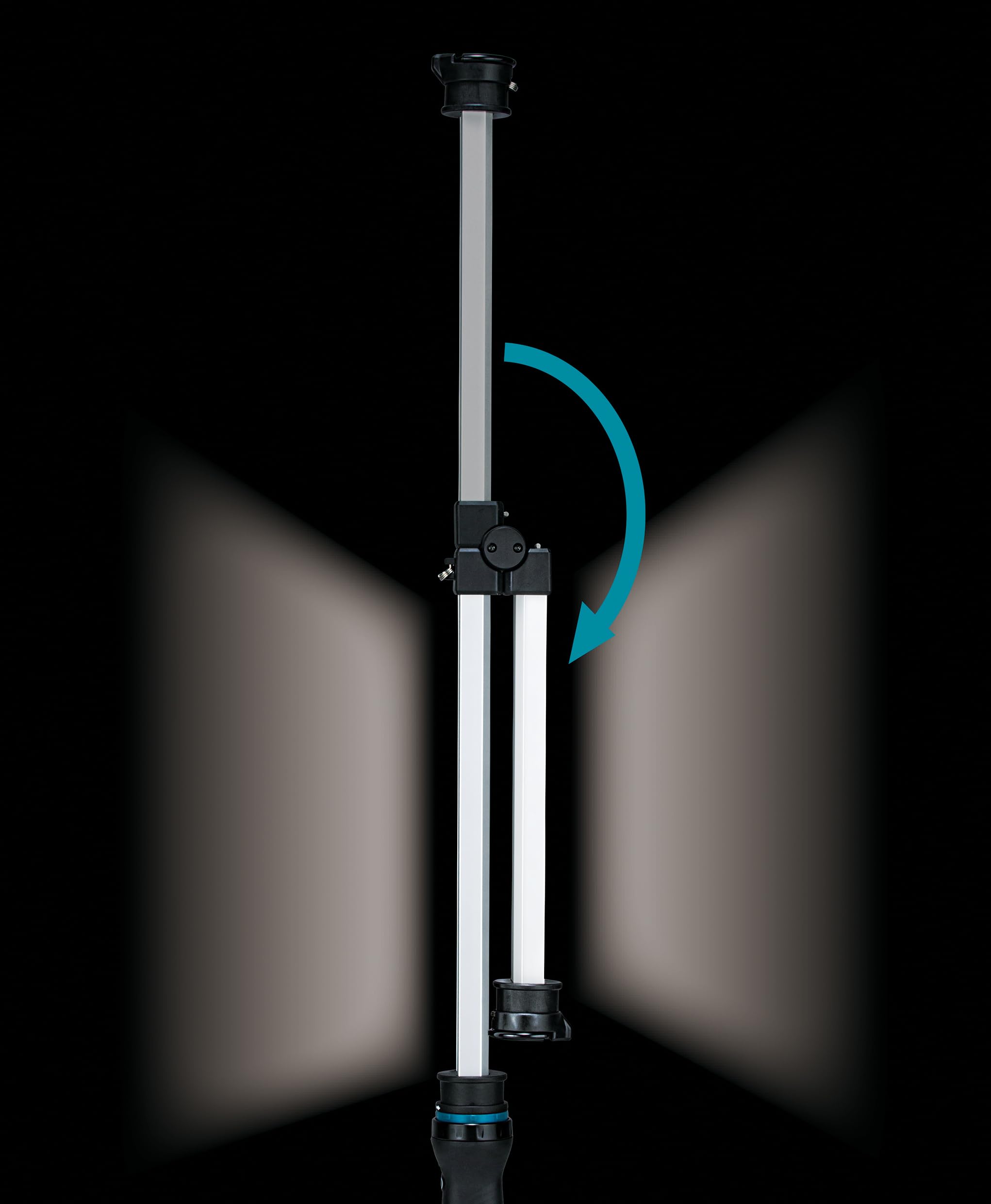 Makita DML818 LED-Akku-Stableuchte 14,4V-18V (ohne Akku & Ladegerät), max. 1700 Lumen, 3 Beleuchtungsmodi, teleskopier- und klappbar