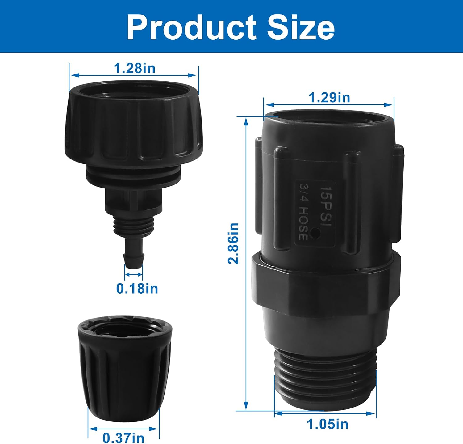 15PSI Drip Irrigation Faucet Adapter Kit image 3
