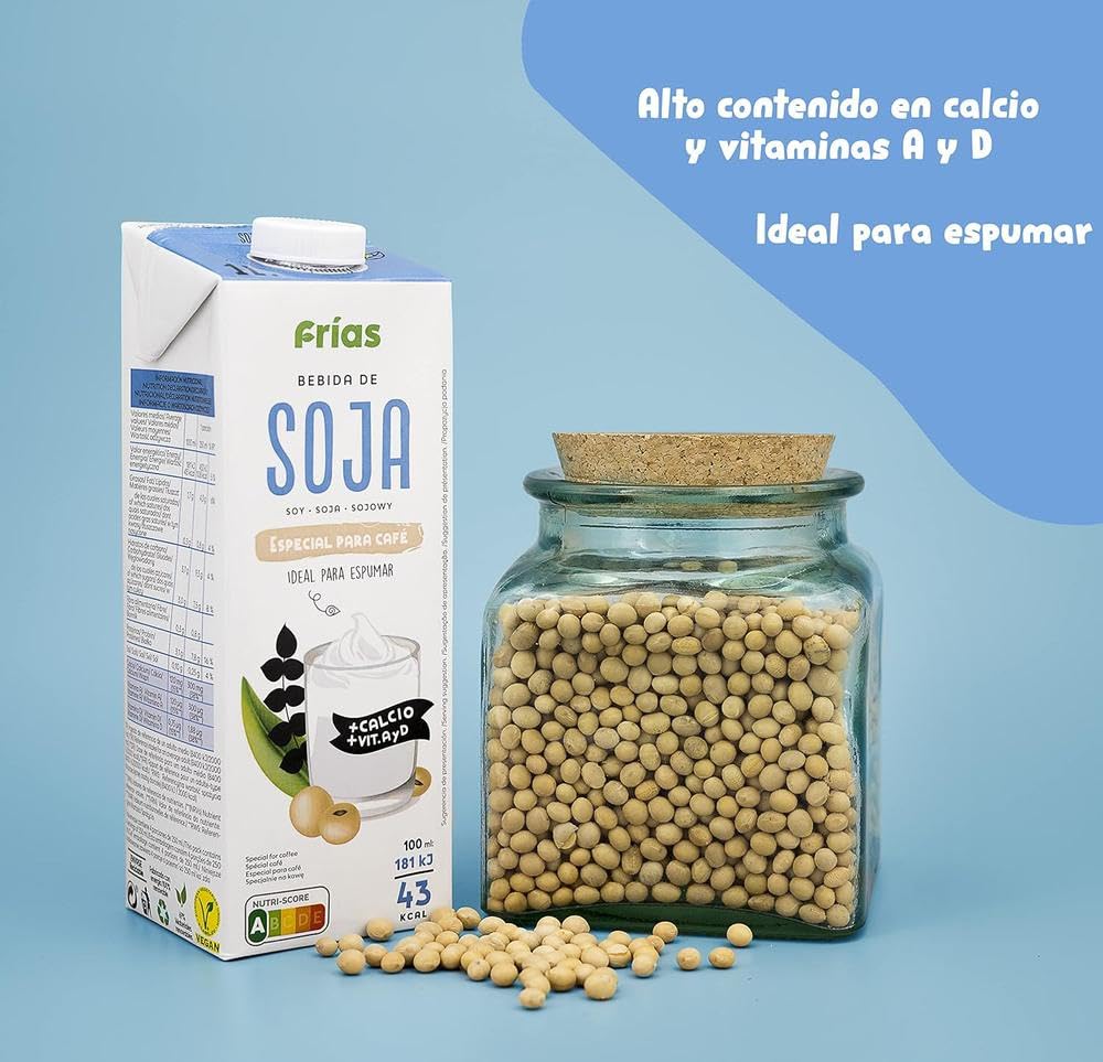 Frías Bebida Vegetal de Soja Calcio Pack 6x1L Sin Gluten Sin Lactosa Vegana