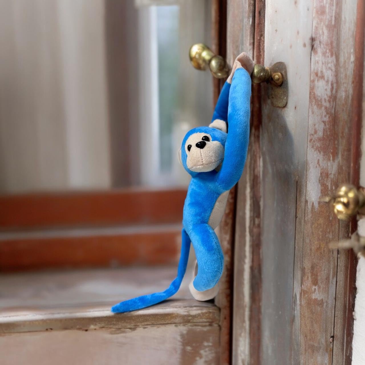 AAYU Long Arm Plush Monkey, 23 Inch Hanging Monkey with Connectable Limbs, Ultra Soft and Huggable Stuffed Animal for Kids, Cute Home and Nursery Décor, Best Birthday Gift Idea-Blue