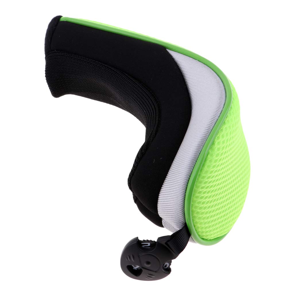 Golf Hybrid UT Club Rescue Head Cover - Funda para cabeza con protección para la cabeza con número de etiqueta (verde)