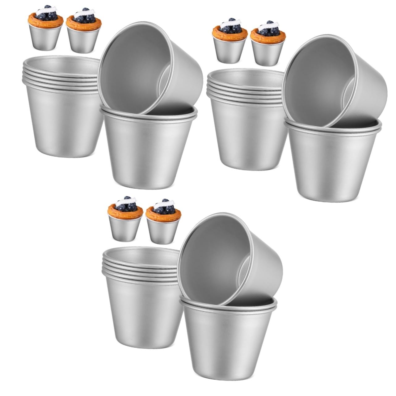 MAGICLULU Lot De 3 Moules À Pudding À Muffins À À Muffins À À Muffins À 8 Pièces X 3