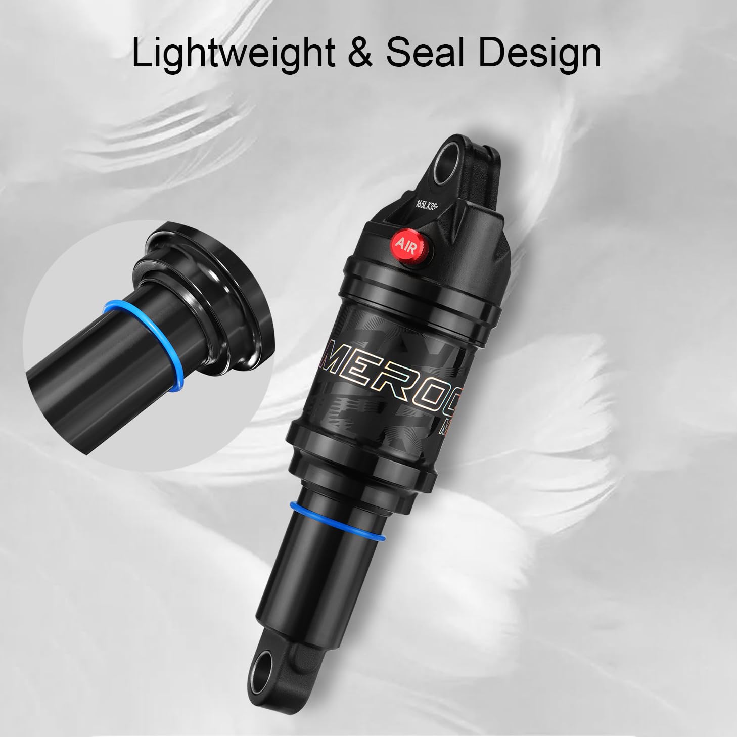Bike Rear Shock, Mountain Bike Air Pressure Shock Absorber, 125mm/150mm/165mm/190mm Rear Air Shock for Folding Bike E-bike MTB (190 * 50mm)