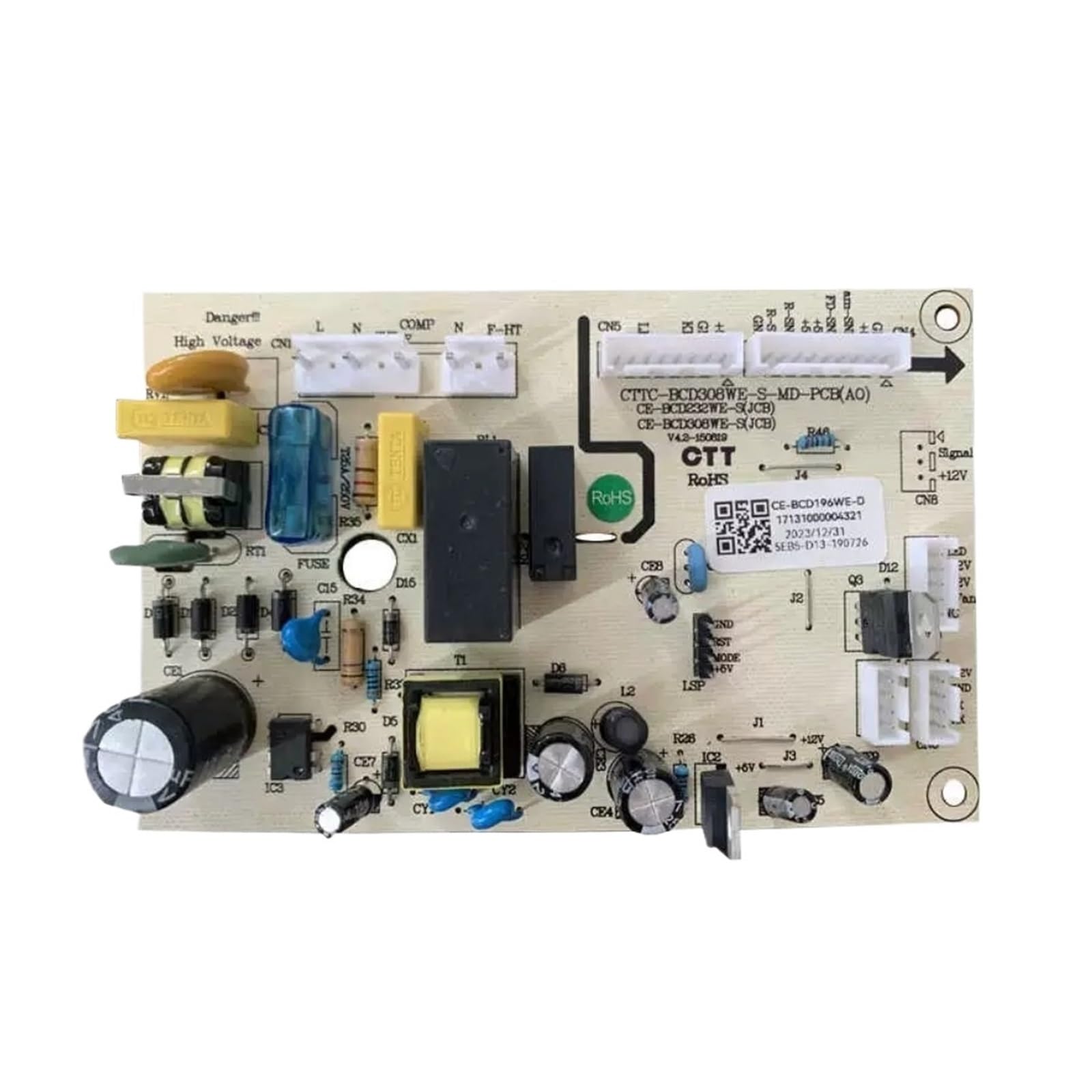 Refrigerator Control Board，Compatible For Midea， BCD308WE-S-MD-PCB Circuit PCB BCD-196WE 17131000004321 Control board