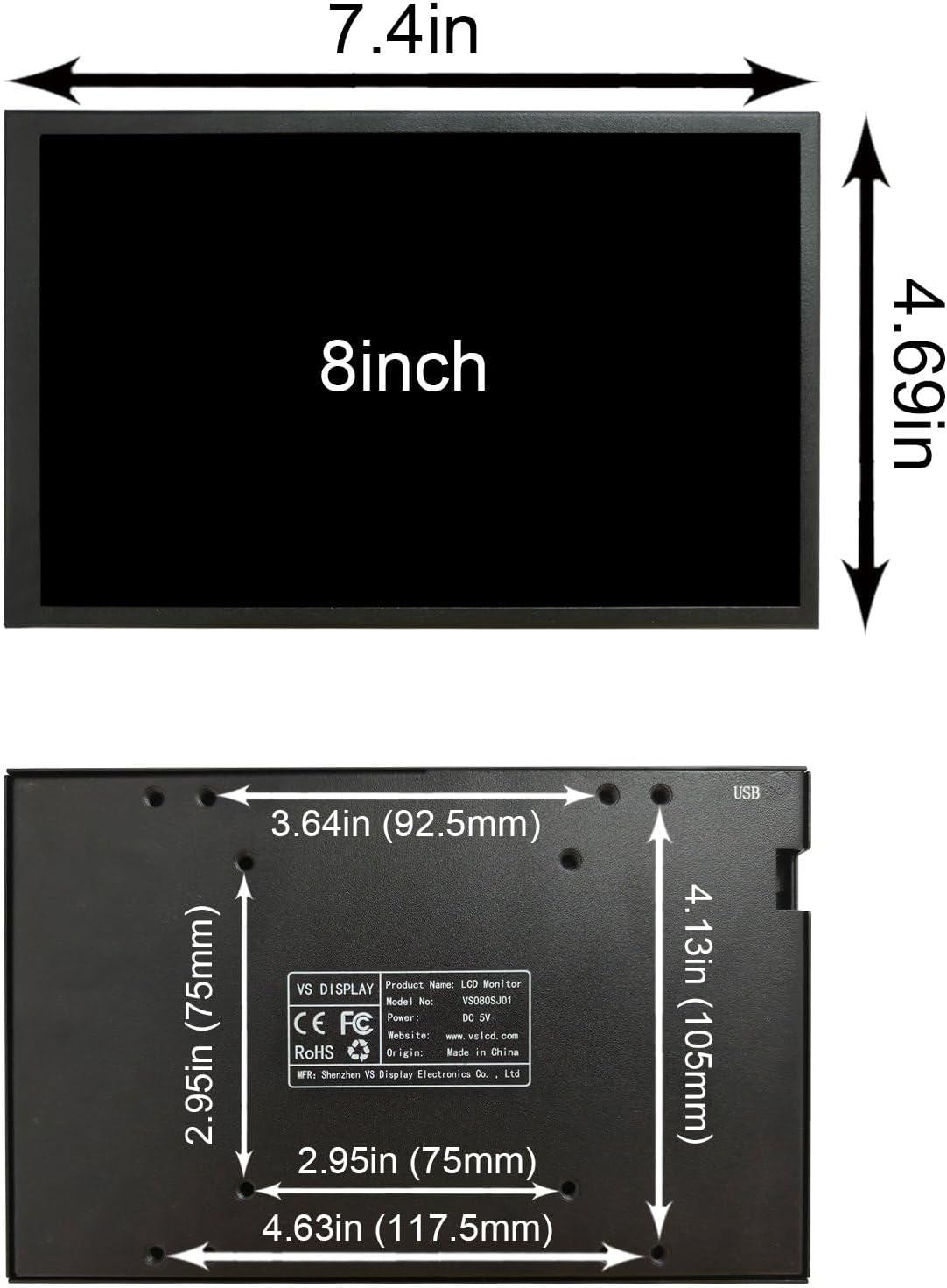 Four-panel image illustrating the software installation process: inserting USB, opening drive, running setup, and launching the application.