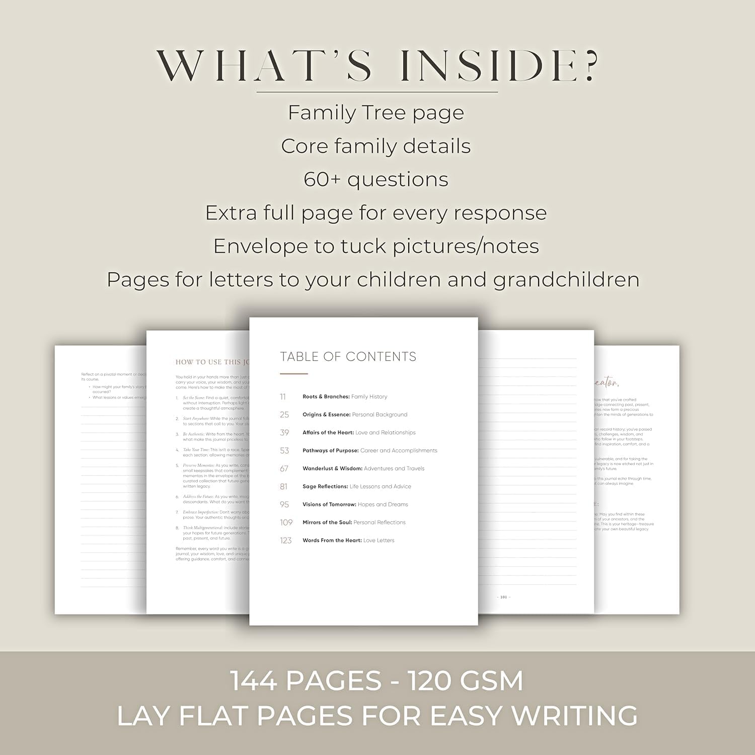 Family Legacy Memory Journal – I Want to Hear Your Story Keepsake for Capturing Stories, Heritage & Traditions with Guided Prompts | Ideal Gift for Mom, Dad, Grandma & Grandparents - Image 8