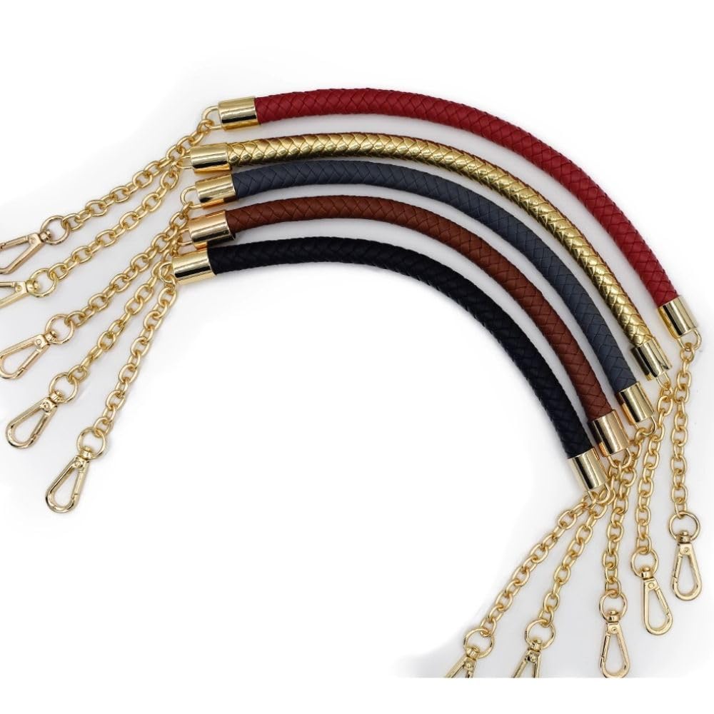 Cadena Para Bolso Correas de cuero PU cadena Metal 60cm for bolso, cinturón, asas repuesto, correas for bolsos hombro, accesorios for DIY(WHITE)