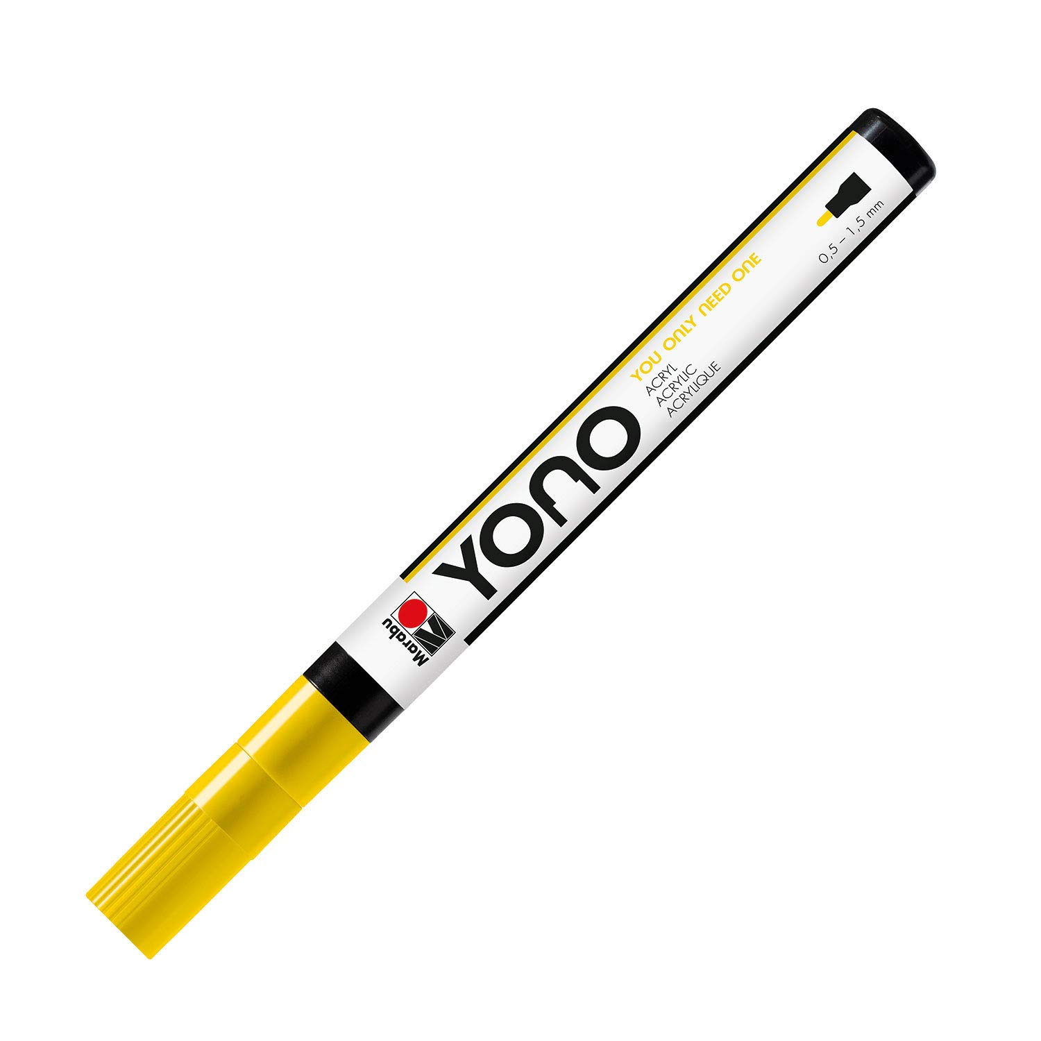 Marabu 12400101285 YONO Marker Braun 285-Rotulador Acrílico Versátil Con Punta Redonda Japonesa Fina 0,5
